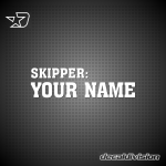 Boat Skipper Name Sticker